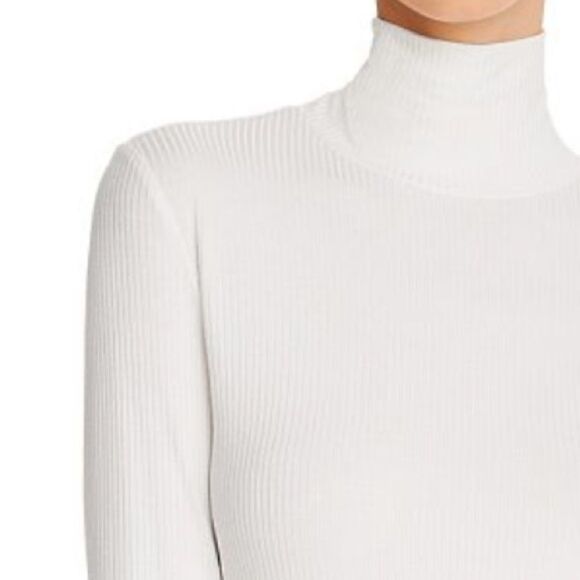 NWT Aqua Luxe Capsule Rib-knit Turtleneck Top - Picture 2 of 2